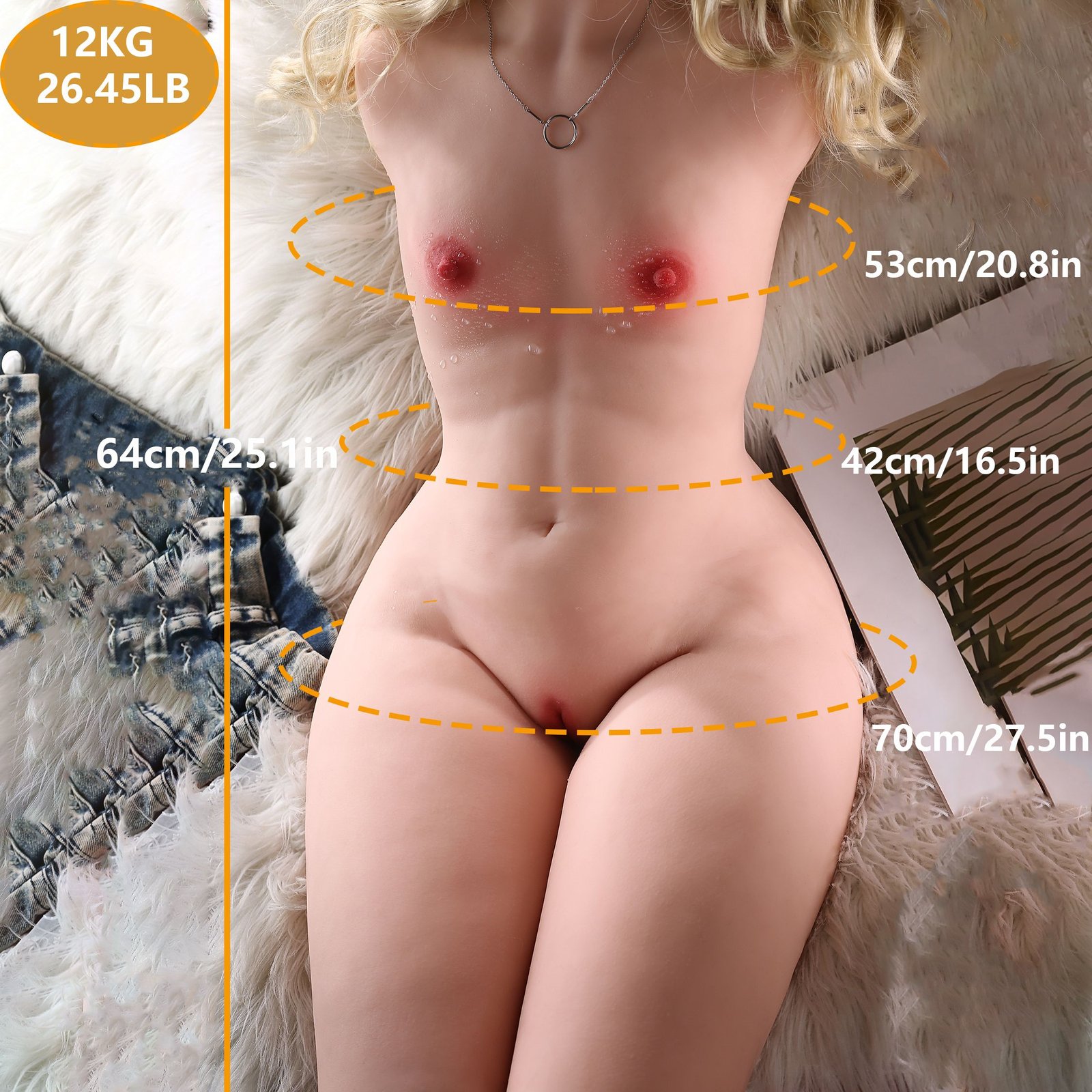 Armless flat chest torso 12KG 64 * 30 * 14 - 图片 3